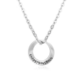 Collana Möbius da uomo in argento con ciondolo inciso con la costante della velocità della luce - Stile Mobius Minimalista (B3018-B款)