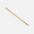 Detailed macro view of the golden Cuban link bracelet with a secure lobster clasp - Gold Bracelet (T4005) / 18+4CM