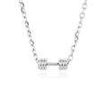 Dettaglio del ciondolo a manubrio argento con catena in acciaio inox lucido - Collana G1003 50 Cm + 5 Cm