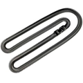 Collar de cadena de serpiente negra de titanio industrial con cierre de hebilla mecánica - 60CM / Negro
