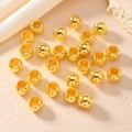 Golden alloy rondelle beads for hair braids and jewelry DIY with a high-polished finish - Gold