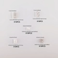 Detailed size chart for 40pcs silver hollow dreadlock hair rings and metal tube beads - Silver Jewelry Set