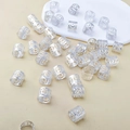 Silver hollowed-out metal rings for DIY hair accessories and jewelry crafting - Silver