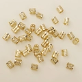 Set of 40 golden hollow metal hair rings for dreadlock braids and hair decoration - Gold
