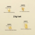 80er Set goldene hohle Haarringe mit vier verschiedenen Stilen für DIY Zopffrisuren - Gold Set