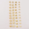 Set of 40 gold plated adjustable C-shaped hair rings and hollow cuffs for braids - Gold