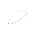 Cerchietto sottile in metallo argento con strass scintillanti per acconciature eleganti - Fila Singola Minimalista / Argento
