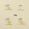40pcs gold hair rings set for braids including hollow tubes and filigree cuffs accessory - Gold Style
