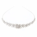 Cerchietto da sposa scintillante con strass argentati per matrimoni e feste chic - Argento (C7517)