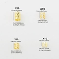 40pcs set of assorted golden metal hair rings for braids with various sizes and textures - Gold