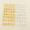 80pcs gold and silver hollow hair rings for braids with diverse geometric patterns - Multicolor Set