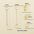 30-teiliges goldenes Haarschmuck-Set für Dreadlocks mit Sternanhängern und Ringen - Gold
