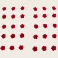 30-piece set of vivid red fabric rose hair clips for DIY dreadlocks accessories - Red (Large Pack)