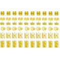 60pcs gold dreadlock jewelry set with six different hollow metal hair ring patterns - 60 Pieces / Gold