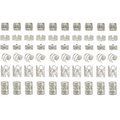 60 pieces silver dreadlock hair jewelry rings with various hollow metal patterns - 60 Pieces / Silver