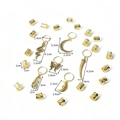 26pcs gold dreadlock accessories set with moon snake butterfly charms and metal hair rings - Gold