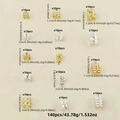 140er-Set Earcuffs in Gold und Silber mit verschiedenen geometrischen Wellendesigns - 140Stück Boxed Stil