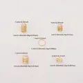 50-teiliges Set goldener Dreadlock-Manschetten mit Größentabelle für verschieden Haarringe - Gold