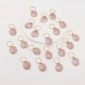 Set di 20 anelli per capelli a forma di conchiglia con passanti in metallo dorato - Set come mostrato (20 pezzi)
