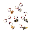 10er-Pack Halloween Dreadlock-Anhänger mit Kürbis- Geist- und Totenkopfmotiven - Halloween Thema Gemischte Stile