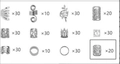 Detailed 280-piece set of silver dreadlock hair accessories and DIY jewelry rings - Silver Style 1