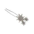 Silver star hair pins with crystal rhinestones for bridal hair styling accessories - Starry Style / Silver
