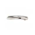 Fermaglio per capelli minimalista in metallo argento con finitura a specchio - Argento