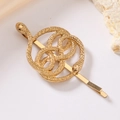 Goldene Doppelkopfsclange Haarspange mit Unendlichkeitssymbol und Schuppentexturen - Doppelschlange Unendlichkeitszeichen (Gold 3#)