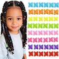 Set di perline in acrilico colorate a forma di X in otto toni vivaci per trecce bimbi - Incrociato