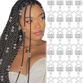 Anillos para el pelo con estrella plateada para rastas en modelo y set de 30 piezas - Plateado