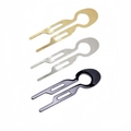 Three-piece metal U-shaped hair pins in gold, silver, and black with a glossy finish - Multicolor (3-Piece)