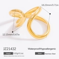Bague en acier inoxydable doré imperméable avec un design élégant à enroulement fluide - Design Enveloppant Épuré (JZ21432) / Or