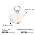 White shell butterfly pendant with stainless steel ring, 16.92mm size for DIY jewelry - Shell Butterfly Style (PJ91220S)