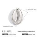 Polished silver shell shaped stainless steel pendant for DIY jewelry making - Shell Shape Pendant Style (PJ91517S)