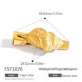 Haarklammer aus 18K vergoldetem Edelstahl in Muschelform, hypoallergen und wasserfest - Muschel-Stil (FS71026)