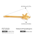 Barrette étoile de mer en acier inoxydable doré, accessoire cheveux hypoallergénique - Épingle à Cheveux en Acier Inoxydable Étoile de Mer Dorée (FS71019)