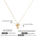 Goldene Kreuzkette aus Edelstahl mit Zirkonia, 40+5cm lange Kette für Damen - Mikro Eingelegter Kreuz-Stil (XL31613)
