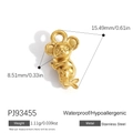 Goldener Edelstahl-Koala-Anhänger für Schmuckherstellung mit wasserfester Beschichtung - Gold Koala-Stil (PJ93455)