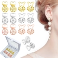 Set de elevadores de pendientes de cobre en forma de corazón y mariposa en oro y plata - Estilos Mixtos De Corazón Y Mariposa / Oro Plata Oro Rosa Mixto