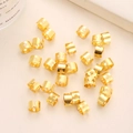 Set of gold star-shaped hair rings for braids and DIY jewelry craft accessories - Gold