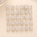 30er-Pack silberne hohle Haarringe mit Blumenmuster für DIY-Zöpfe und Dreadlock-Styling - Silber