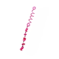 Pendentif de cheveux lettre 'Amo' rose foncé avec perles en pierre pour tresses - Pendentif Long Lettre d'Amour avec Pierre Naturelle