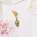 Vintage golden alloy hair coil with shell pendant for DIY dreadlock hair jewelry - Conch (F1507)