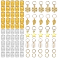 80-delige DIY dreadlock accessoiresset met gouden en zilveren haarringen en hangers van metaal - Diverse Hangerstijlen