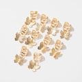 Set of 10 golden butterfly hair ring clips for braids with detailed hollow pattern design - Regular Pack / Gold