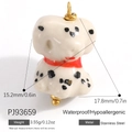 Cartoon dalmatian dog pendant in stainless steel for DIY jewelry making - Black White Dalmatian (PJ93659)