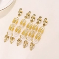 15 pezzi di polsini e anelli per capelli a spirale dorati per acconciature boho - 20 pezzi Oro