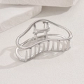 Pinza per capelli in metallo argento con design a nuvola geometrica minimalista - Argento