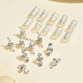 Silver alloy dreadlock hair rings with snake and tribal spiral designs in punk style - 20pcs Silver