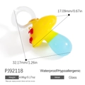 Colorful pacifier pendant in yellow and blue stainless steel for DIY jewelry making - Pacifier Shape Charm(PJ92118)